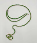 Chanel 1995 Vintage Barbie Green Dangle Belt