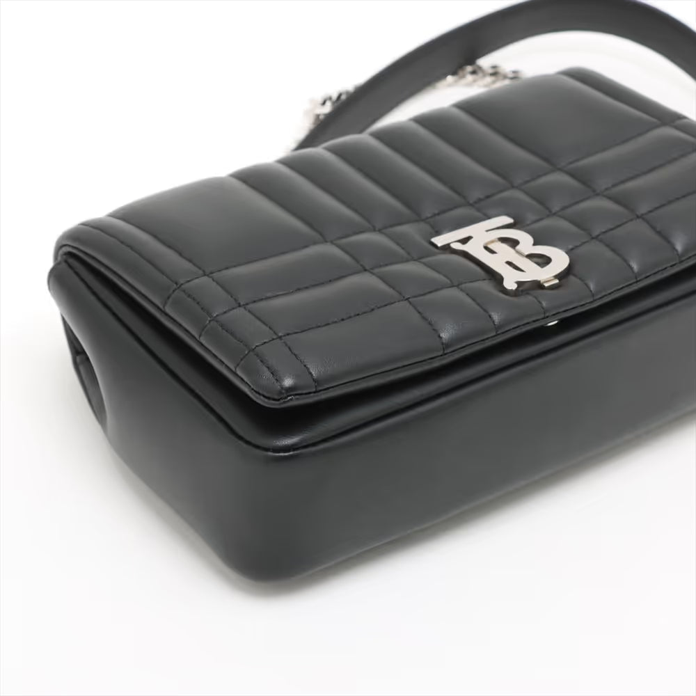 Burberry TB Lola Leather Chain Shoulder Bag Black
