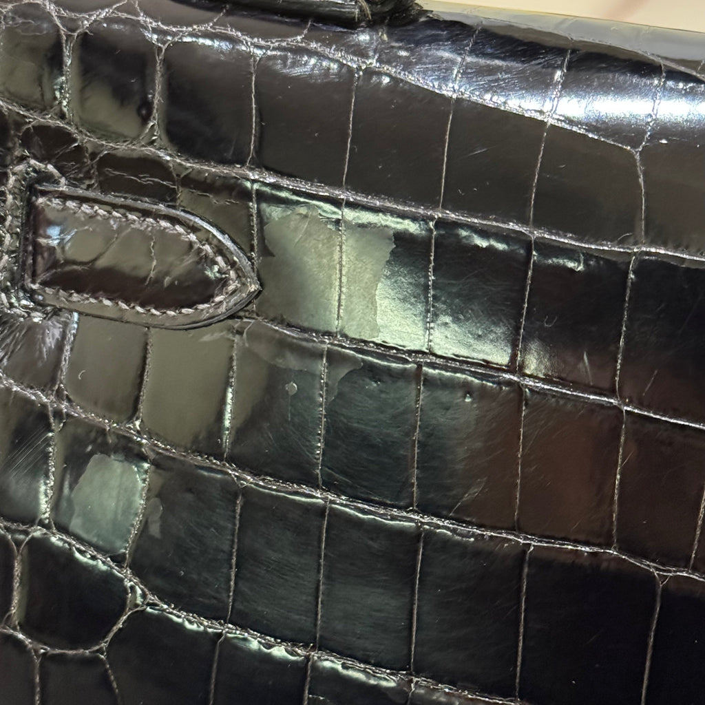 HERMES KELLY 32 MATTE CROCODILE LEATHER