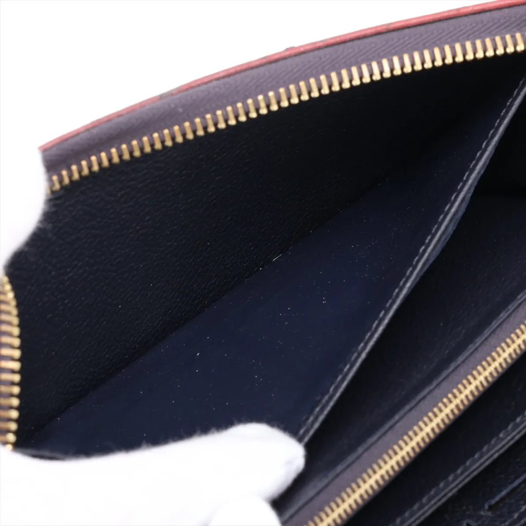 Louis Vuitton Monogram Empreinte Zippy Wallet Navy