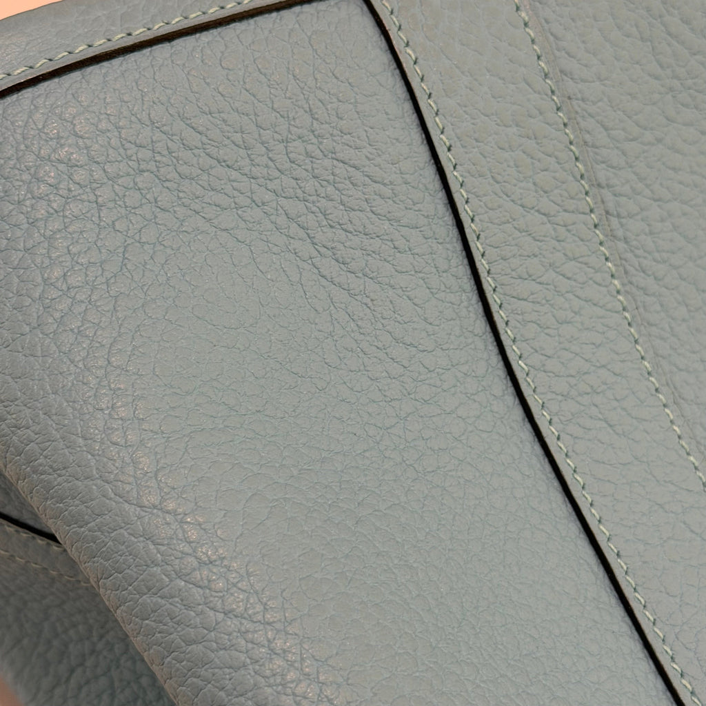 Hermes Garden Party 30 Macaron Blue Silver Hardware T Stamp