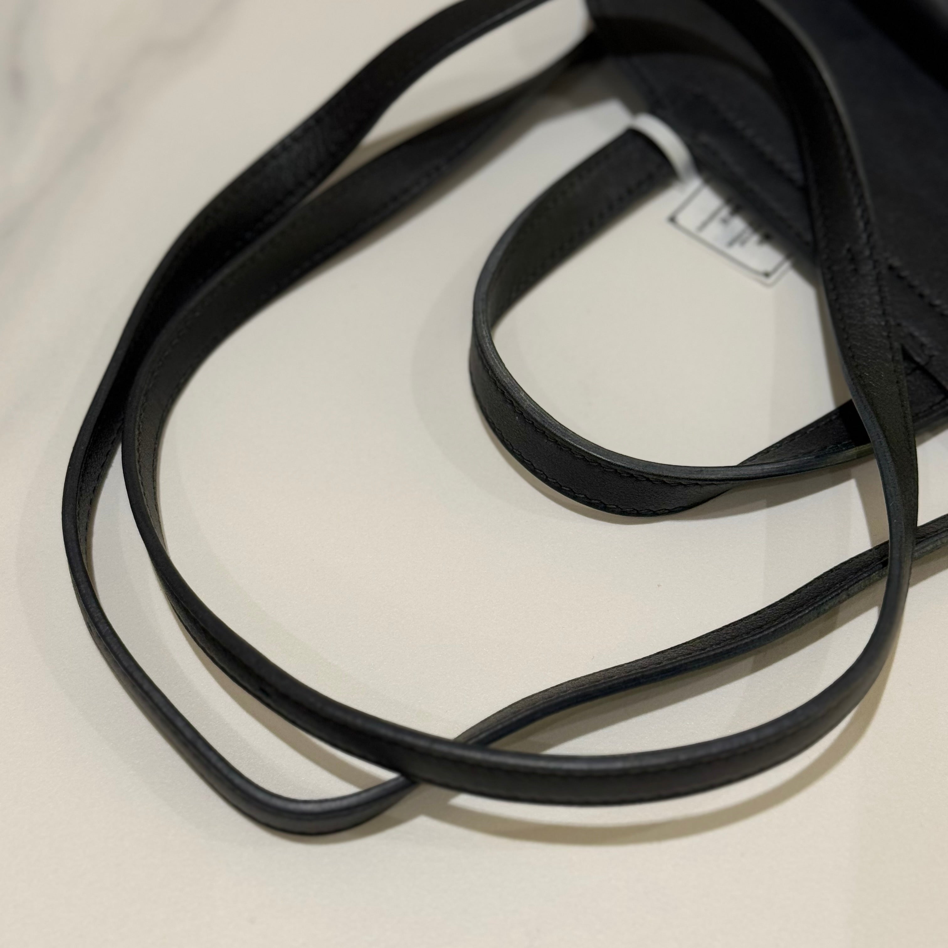 HERMES MINI HALZAN 25 SWIFT BLACK SHE STAMP A