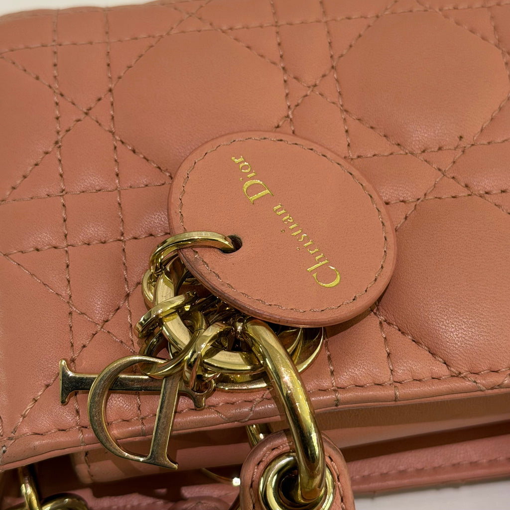 Dior D-Joy Mini Rose Pink Lambskin Shoulder Crossbody Bag
