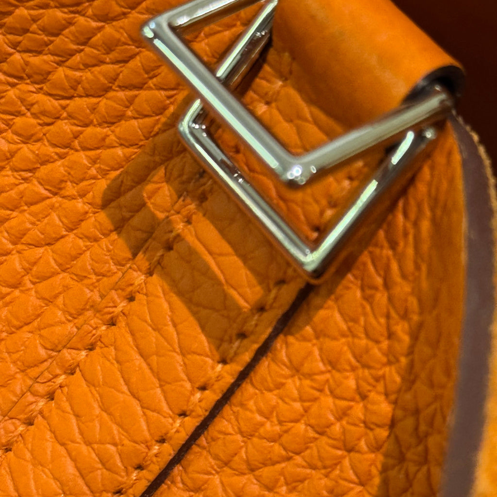 HERMES PICOTIN 22 ORANGE Q STAMP