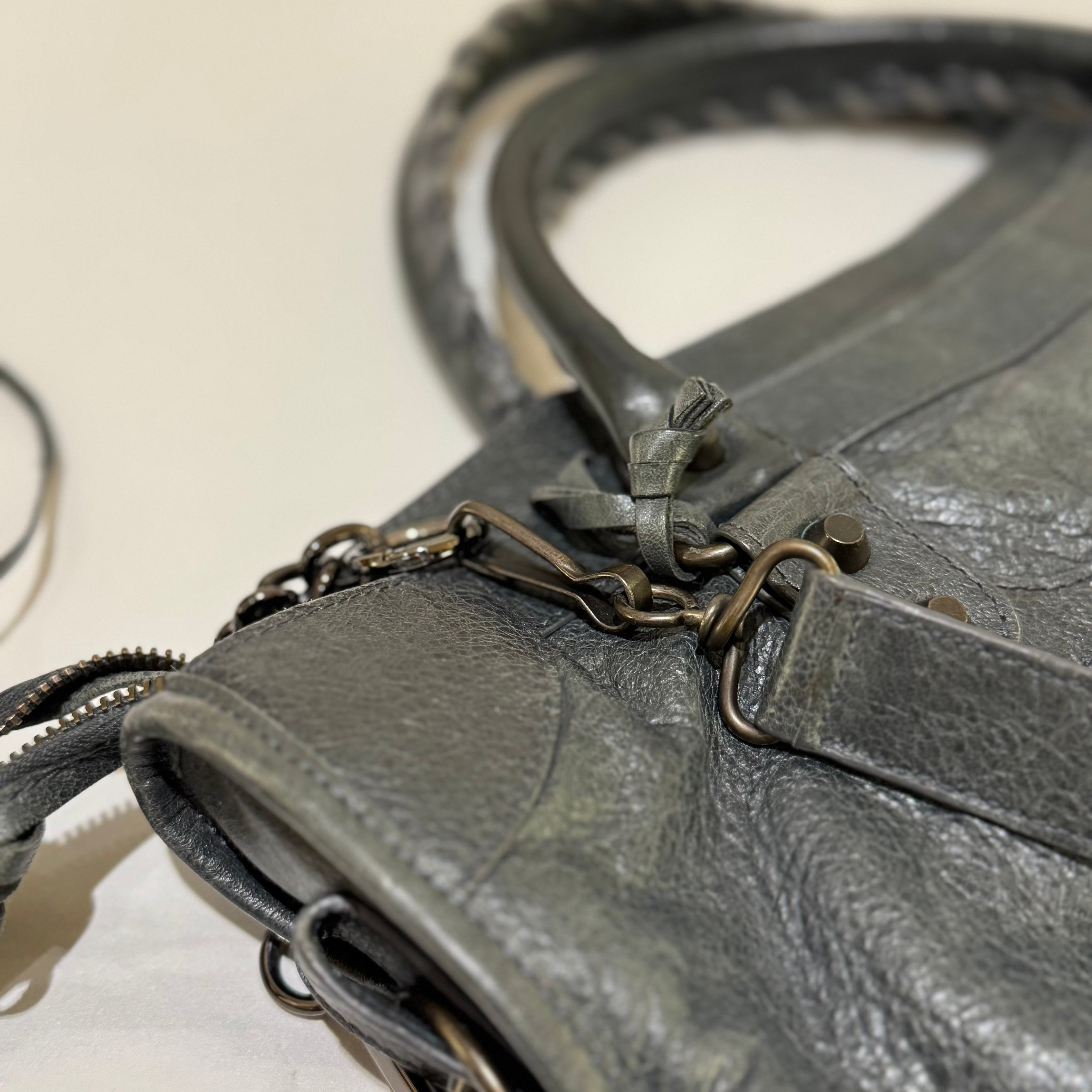 BALENCIAGA CITY BAG LARGE CEMENT GREY