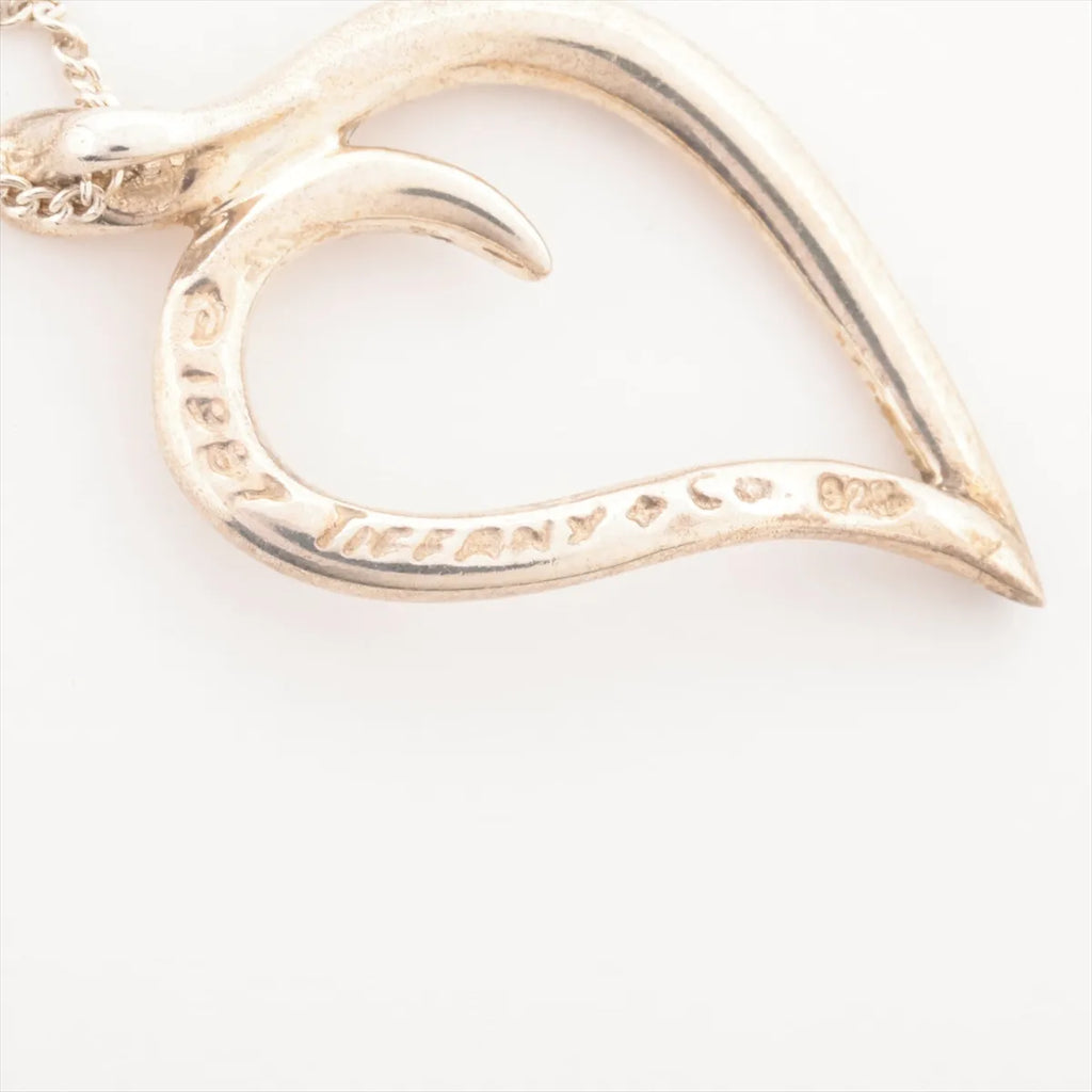 Tiffany & Co. Heart Leaf Pendant Necklace Silver