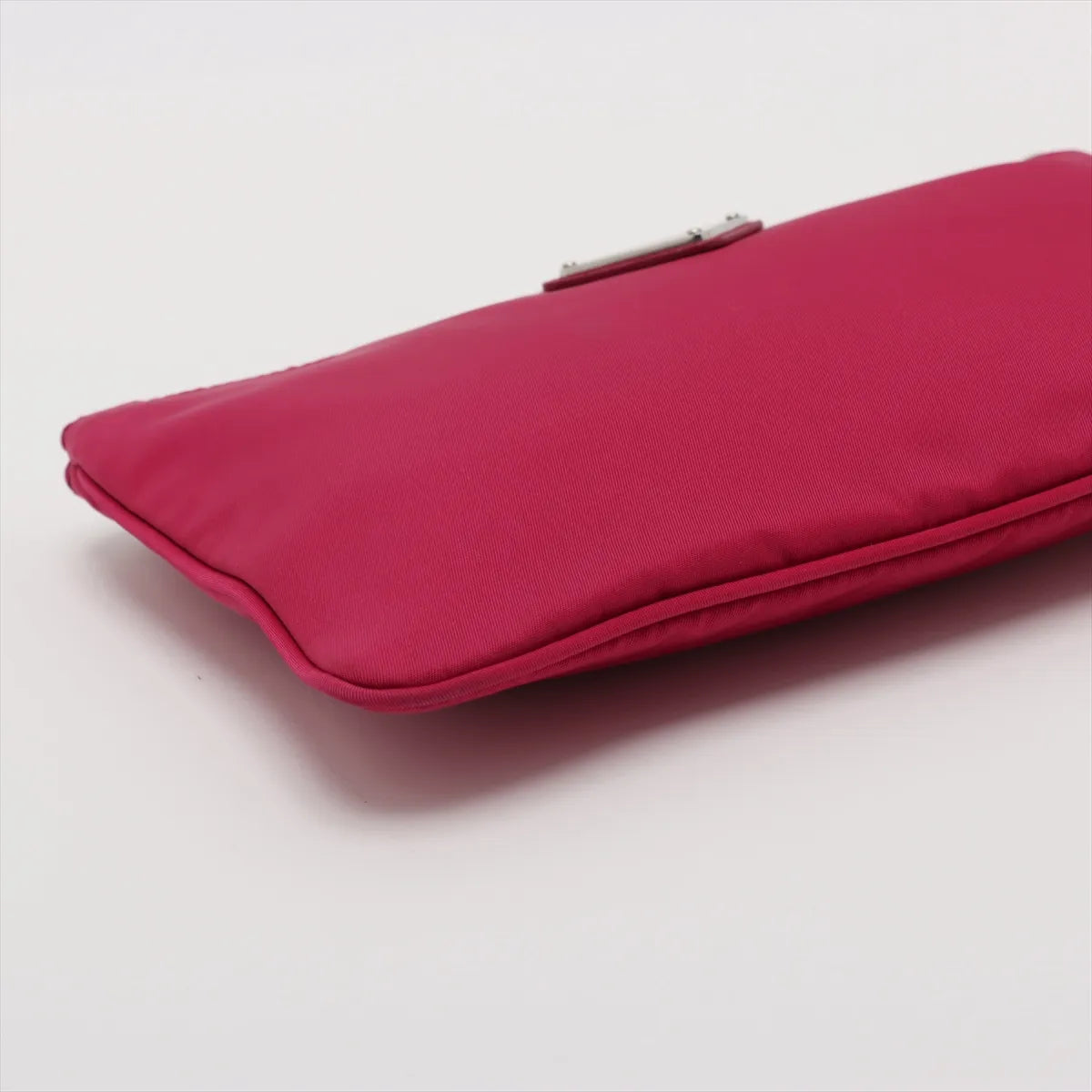 Prada Tessuto Nylon Leather Wristlet hot Pink