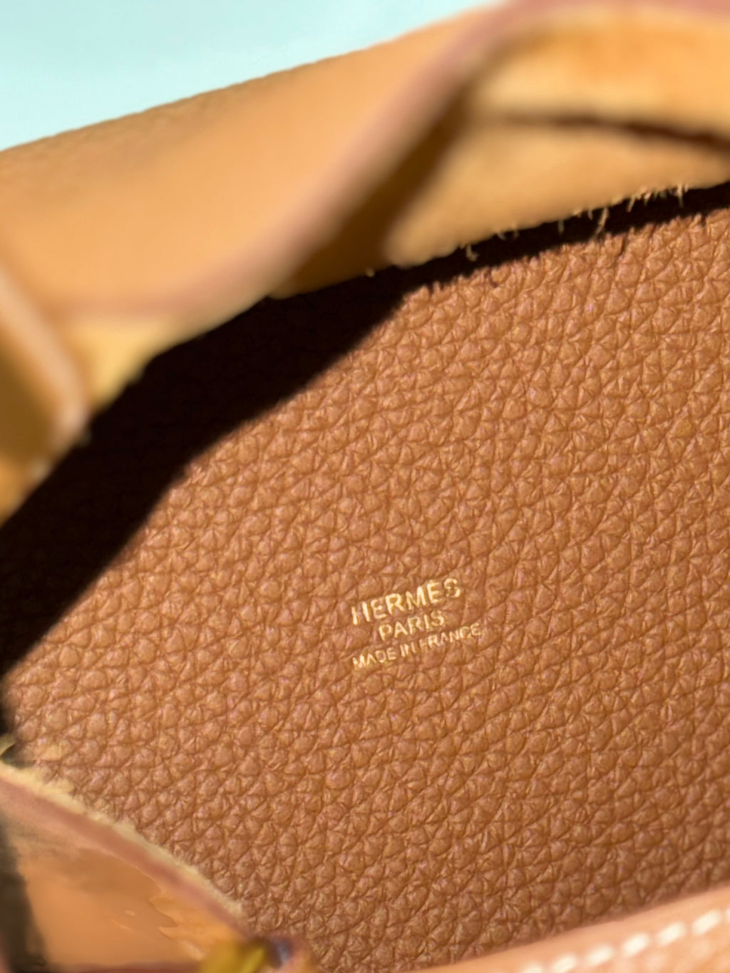 HERMES PICOTIN 18 GOLD BROWN