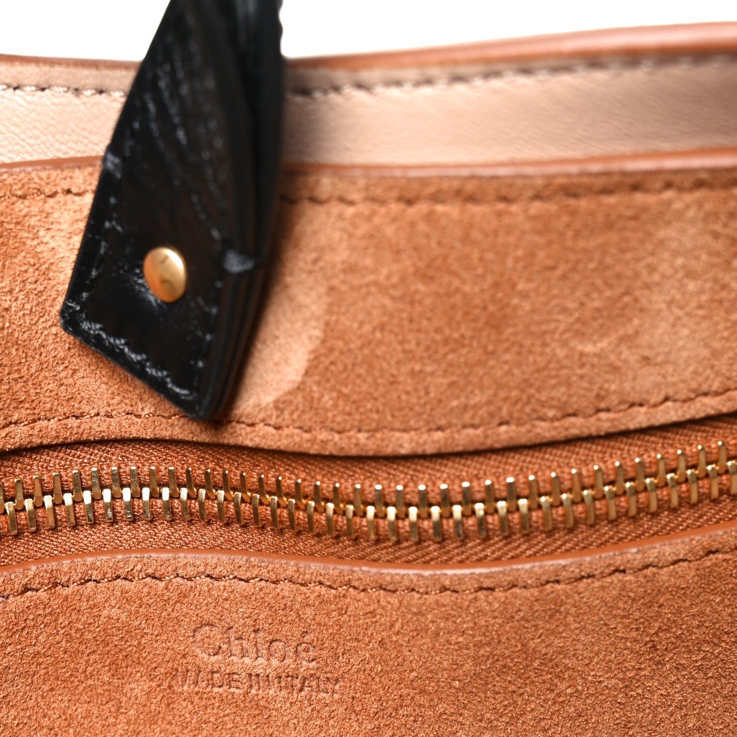 Suede Calfskin Marcie Hobo Bag Black Tan