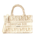 Oblique Mini Book Tote With Strap Gold Multicolor