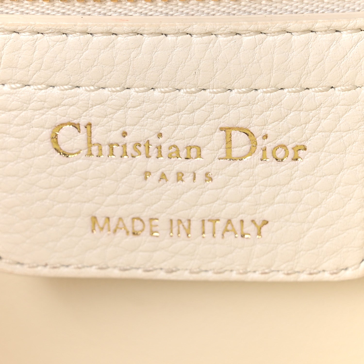 Grained Calfskin Cannage Large Caro Bag Latte