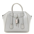 Box Calfskin Mini Lock Antigona Shoulder Bag Medium Grey