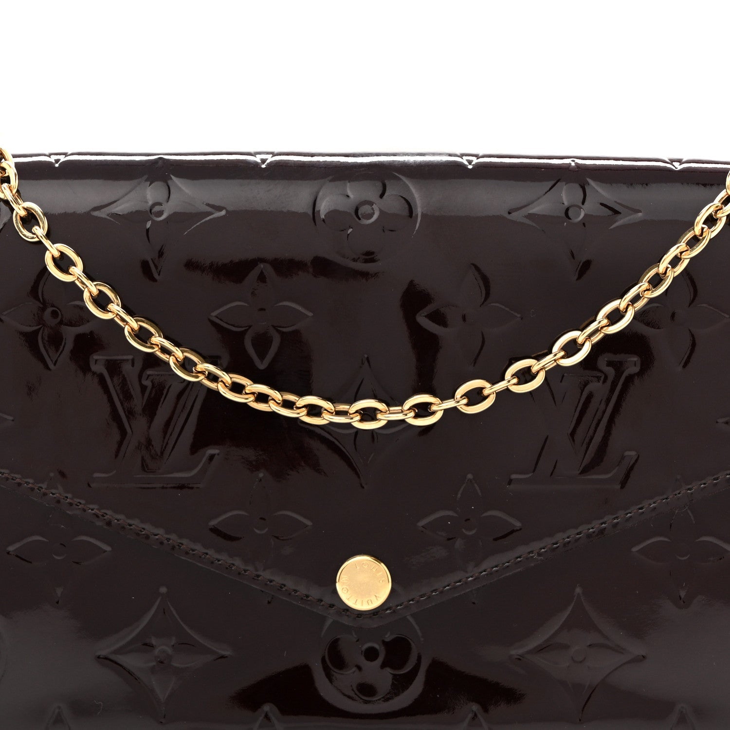 Vernis Pochette Felicie Chain Wallet Amarante