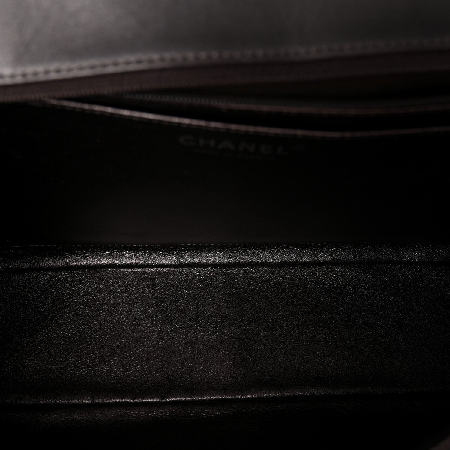 Lambskin Quilted Jumbo Single Flap  Dark Grey