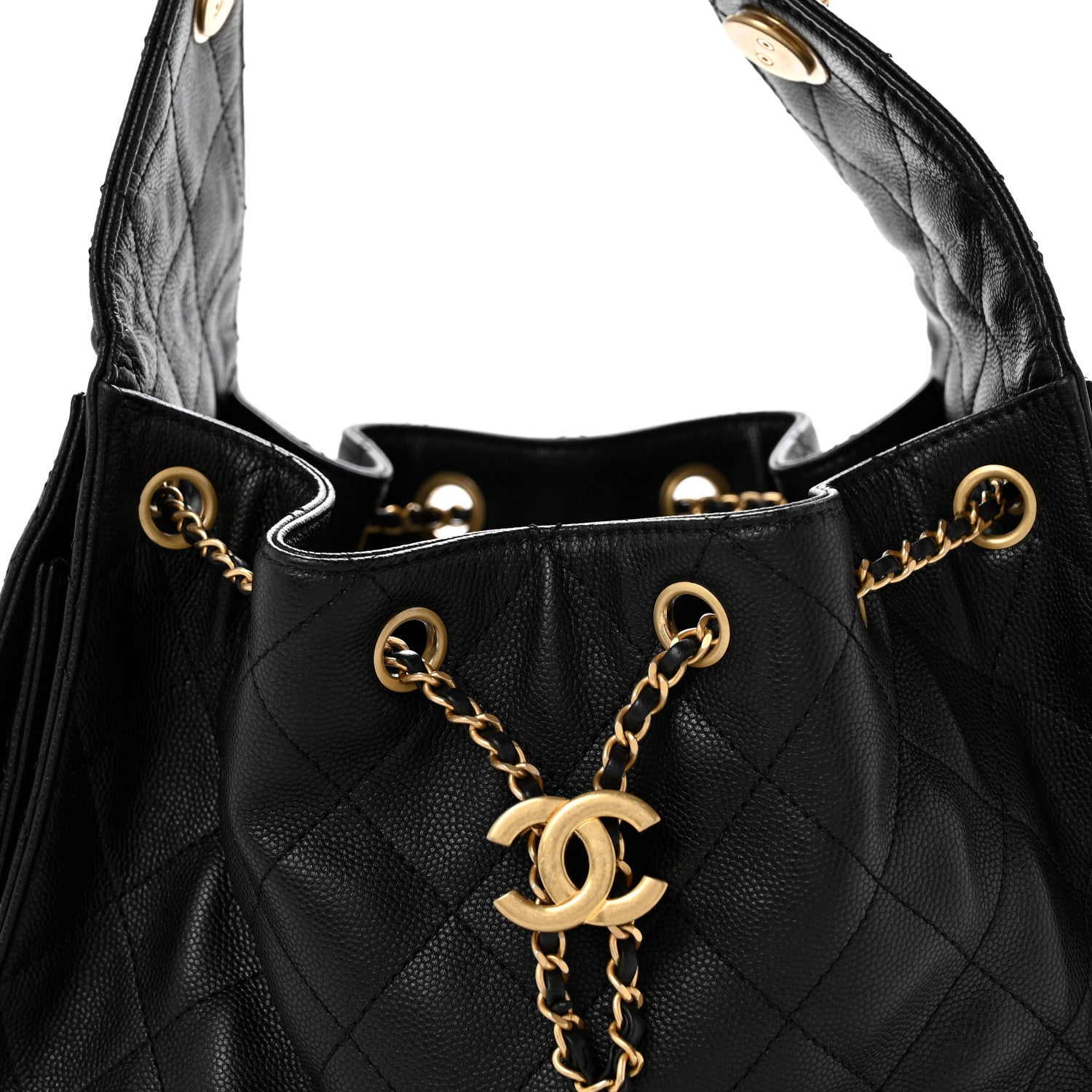 Caviar Quilted Small Chanel 25 Handbag Black