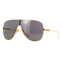 Gucci Sunglasses Shield Full Rim, Yellow Gold Frame and Grey Lens GG1436S001