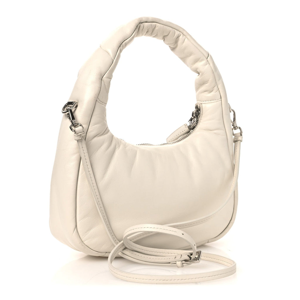 Nappa Soft Padded Mini Bag White
