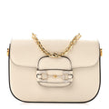 Azalea Calfskin Mini Crystal Horsebit 1955 Shoulder Bag Mystic White