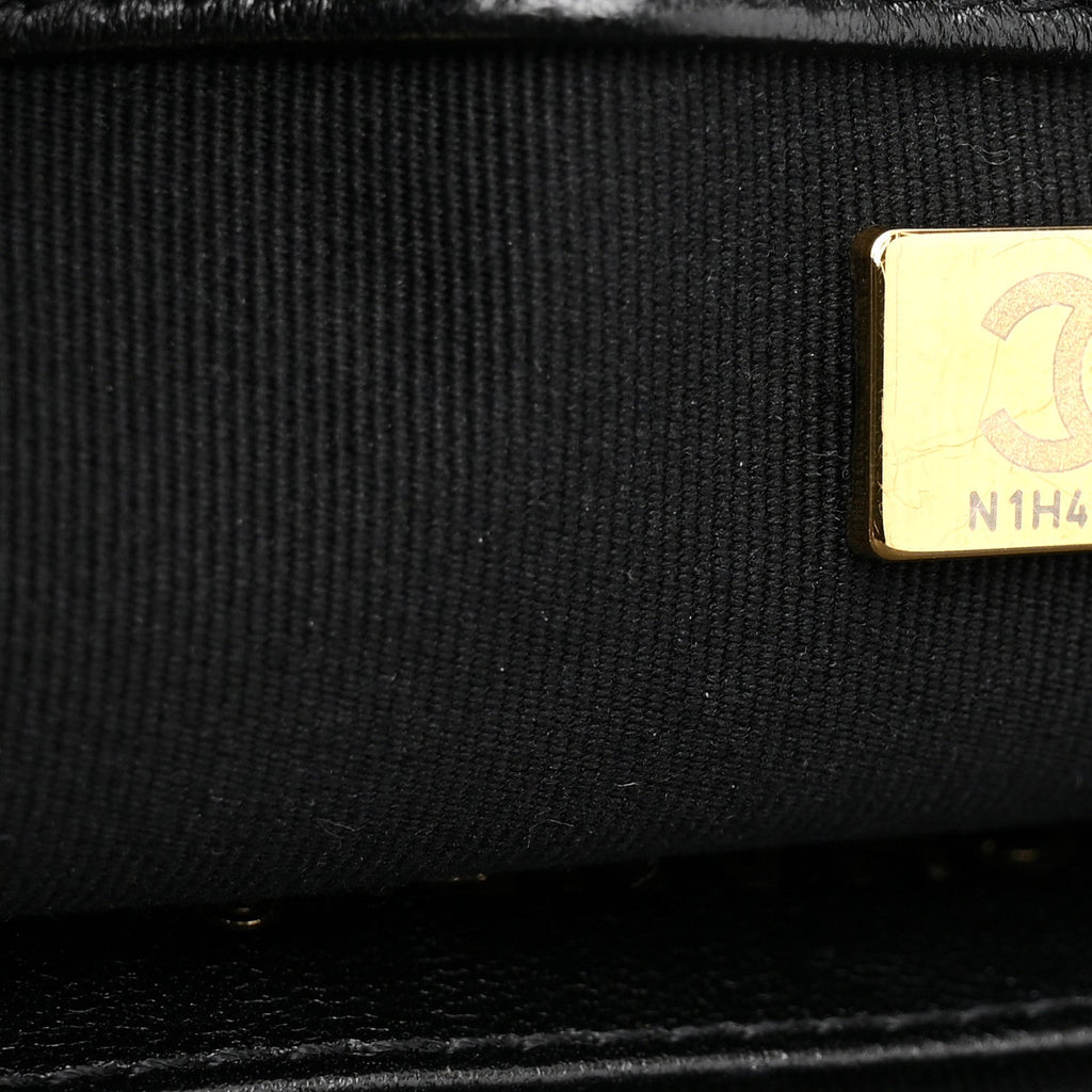 Lambskin Quilted Small Funky Town Flap Black