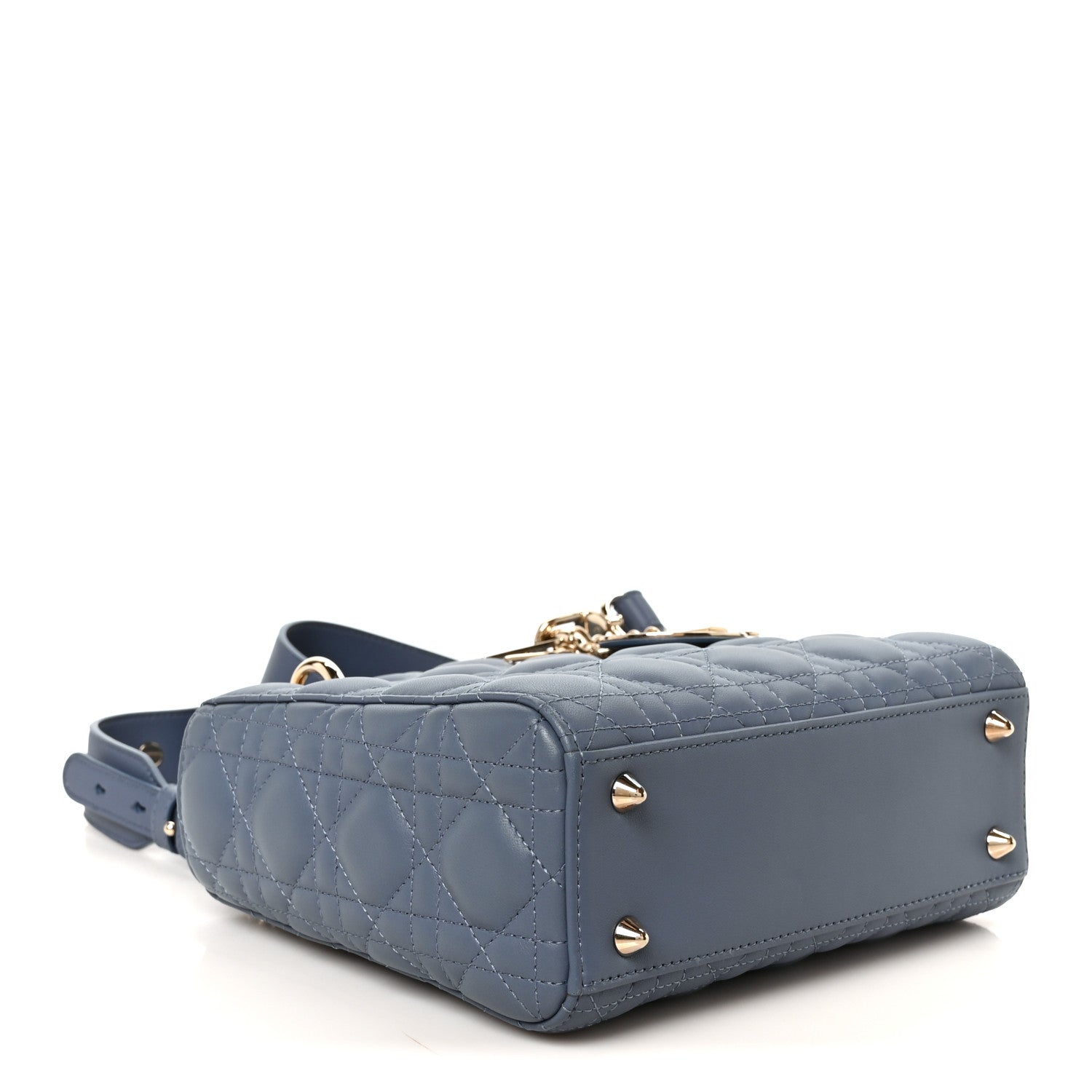 Lambskin Cannage Small My ABCDior Lady Dior Denim Blue