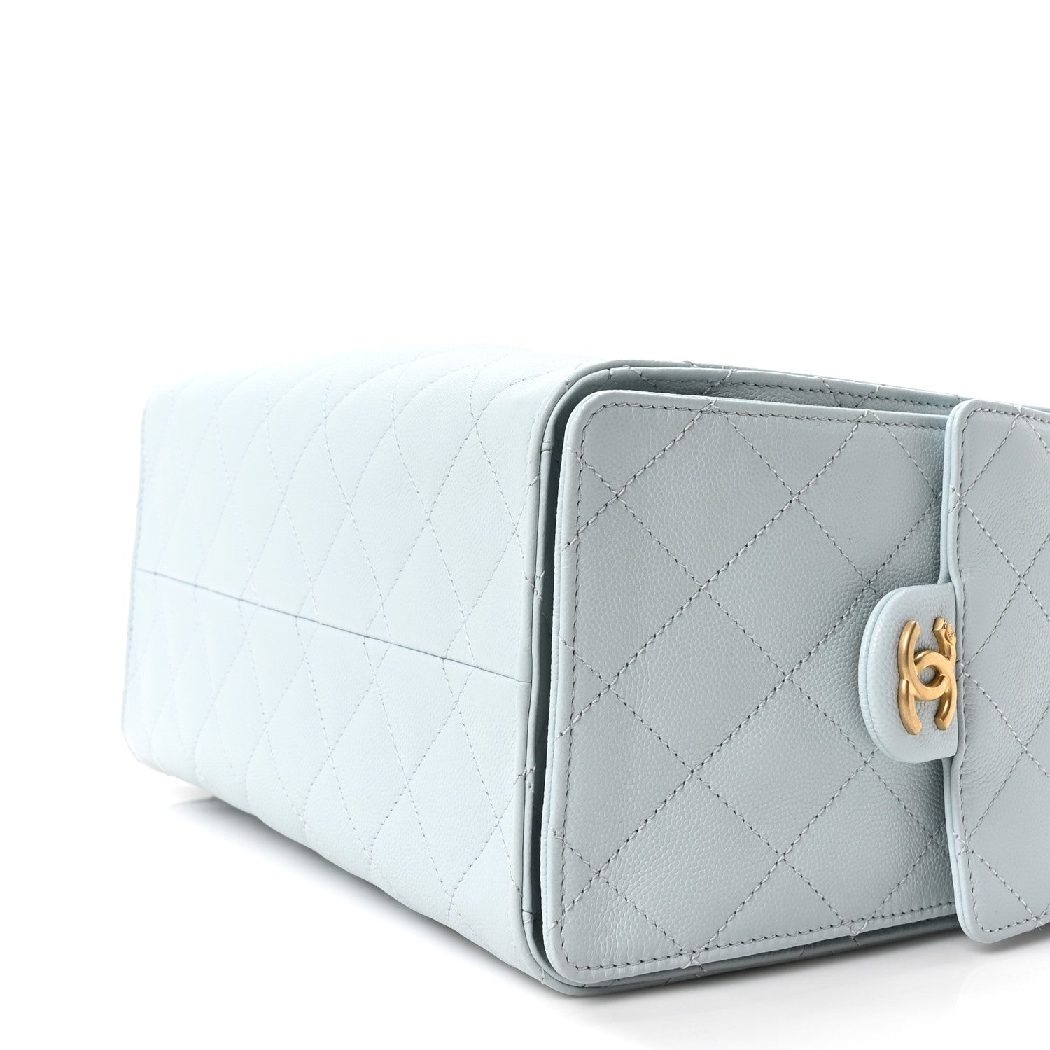 Caviar Quilted Small Chanel 25 Handbag Light Blue