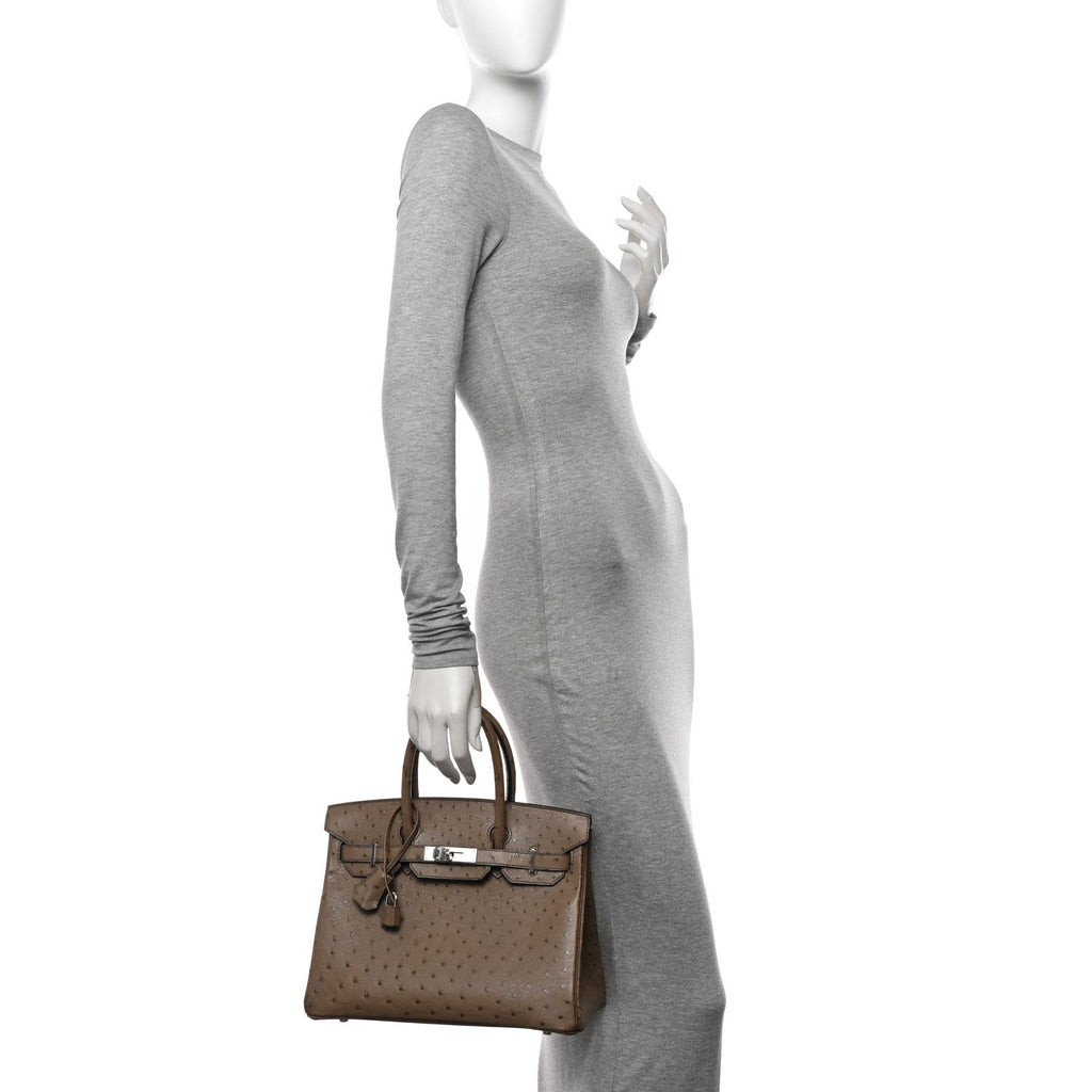 Ostrich Birkin 30 Mousse
