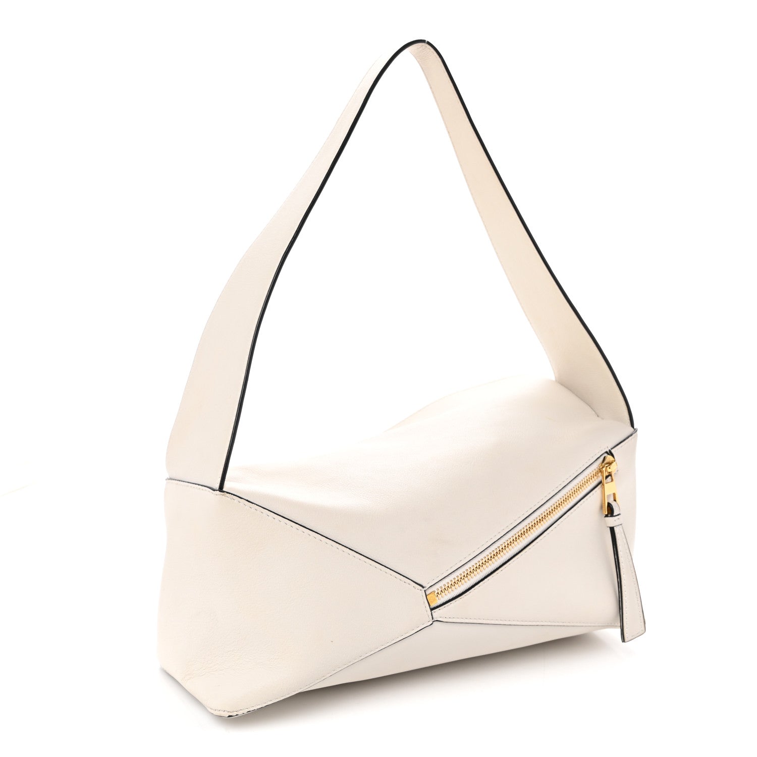 Calfskin Puzzle Hobo White