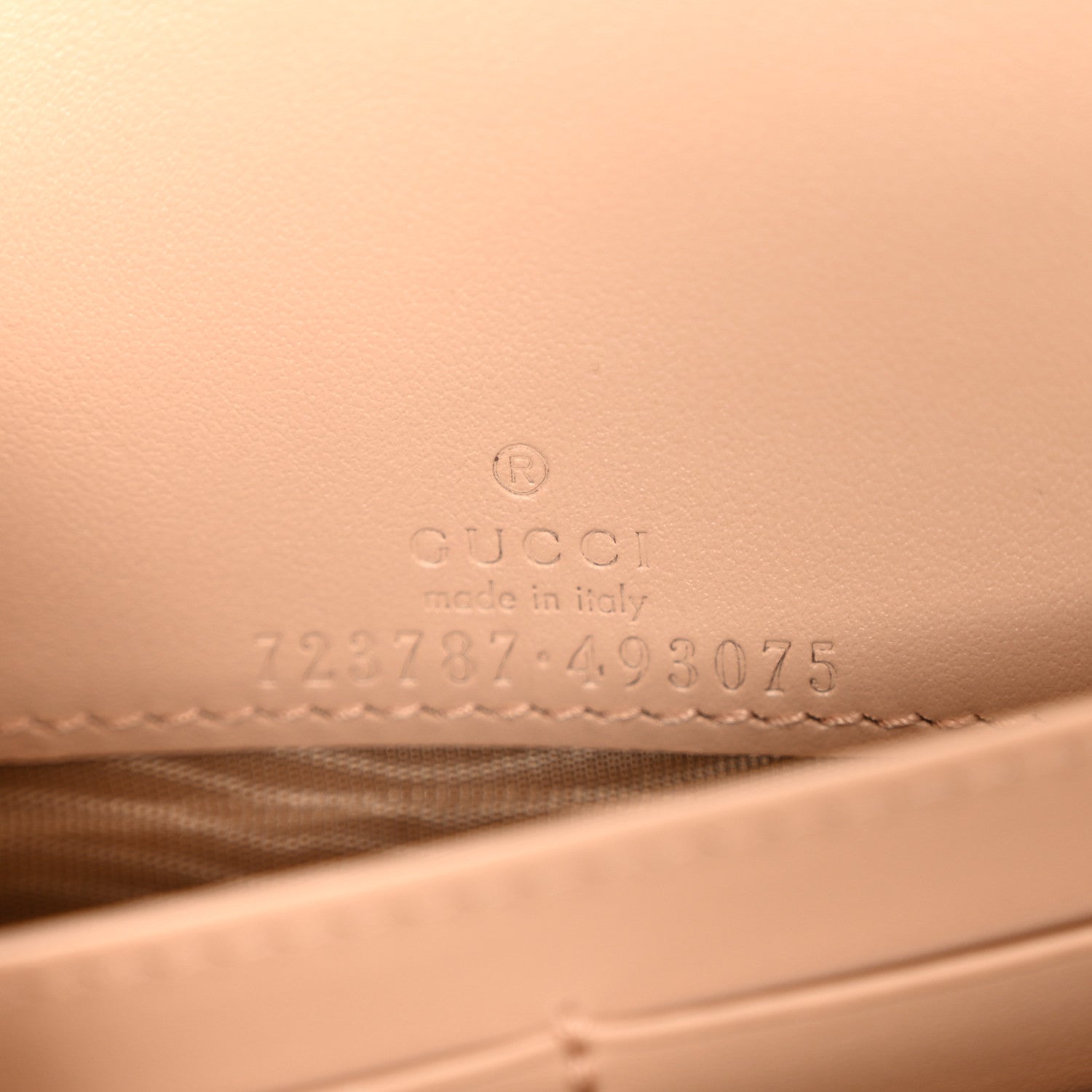 Calfskin GG Matelasse Chain Wallet Perfect Pink