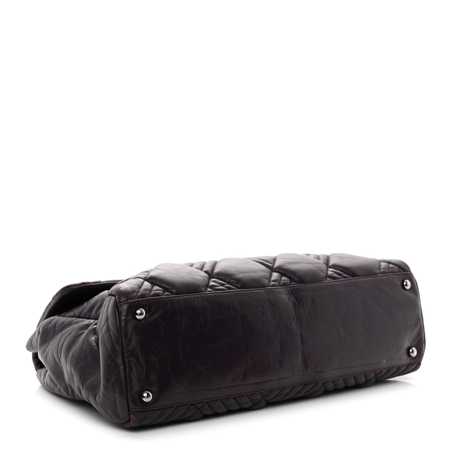 Lambskin In And Out XL Maxi Flap Dark Purple