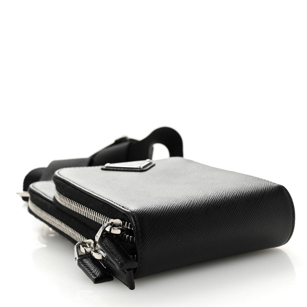 Saffiano Smartphone Case Crossbody Black