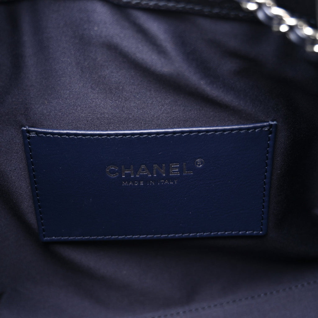Caviar Quilted Small Chanel 25 Handbag Dark Navy