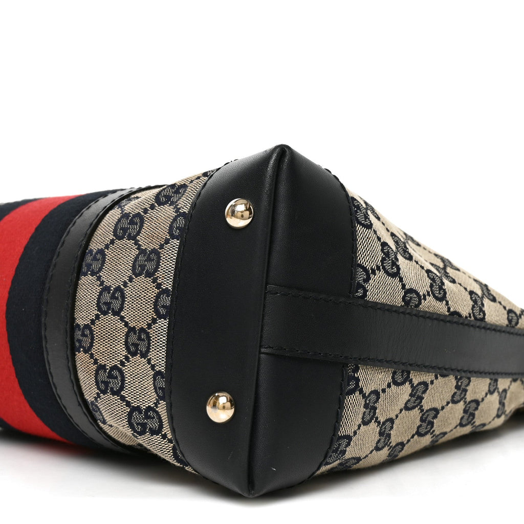 Monogram Vintage Web Medium Hobo Navy