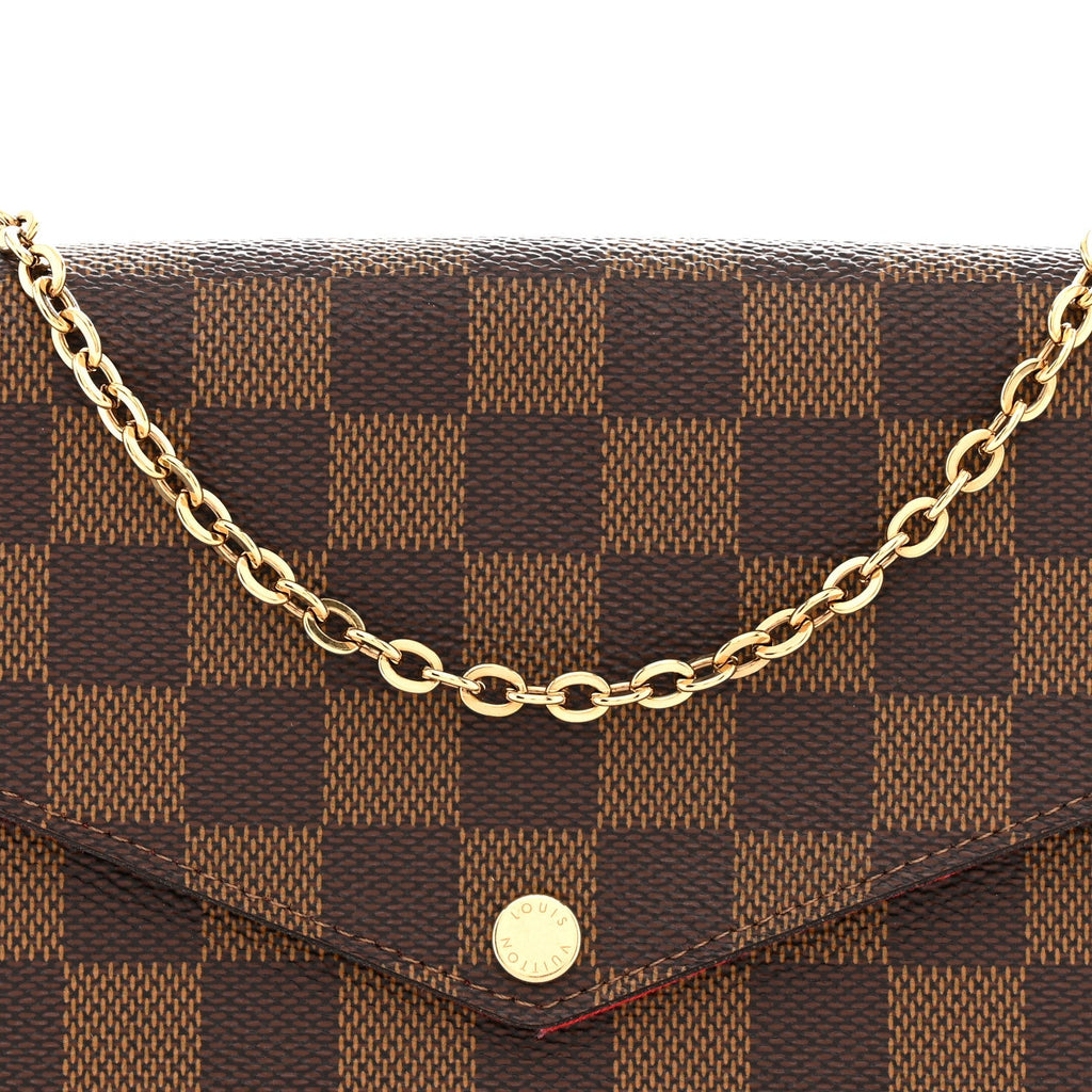 Damier Ebene Pochette Felicie Chain Wallet