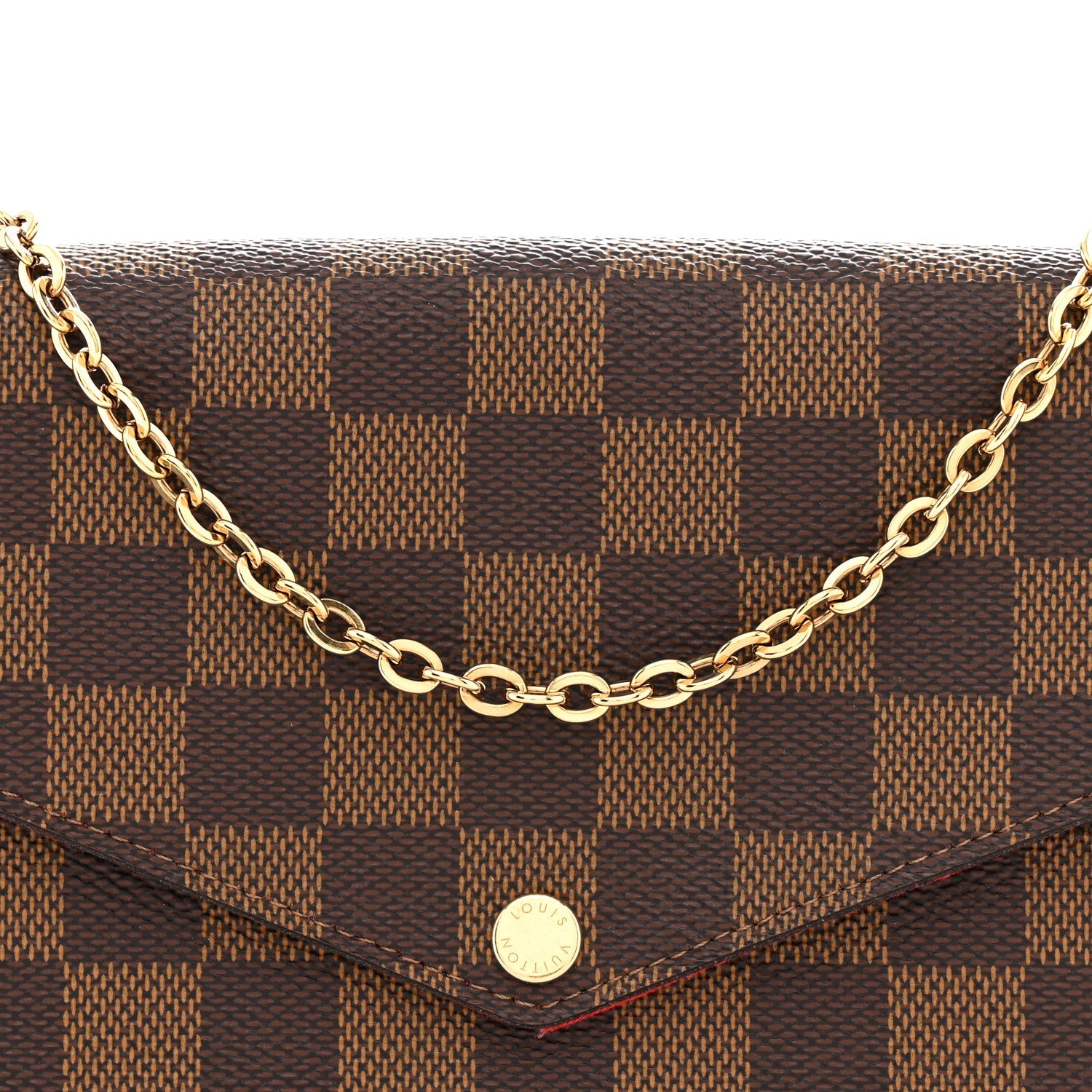 Damier Ebene Pochette Felicie Chain Wallet