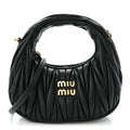 Nappa Matelasse Mini Wander Hobo Black