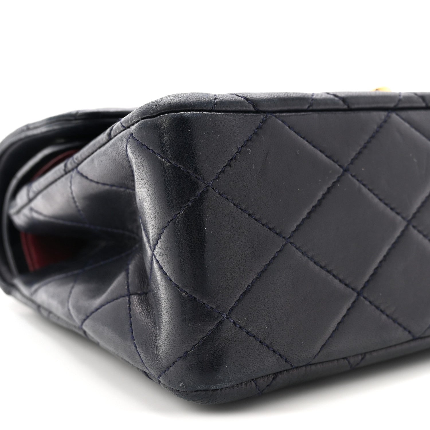 Lambskin Quilted Small Double Flap Bag Black