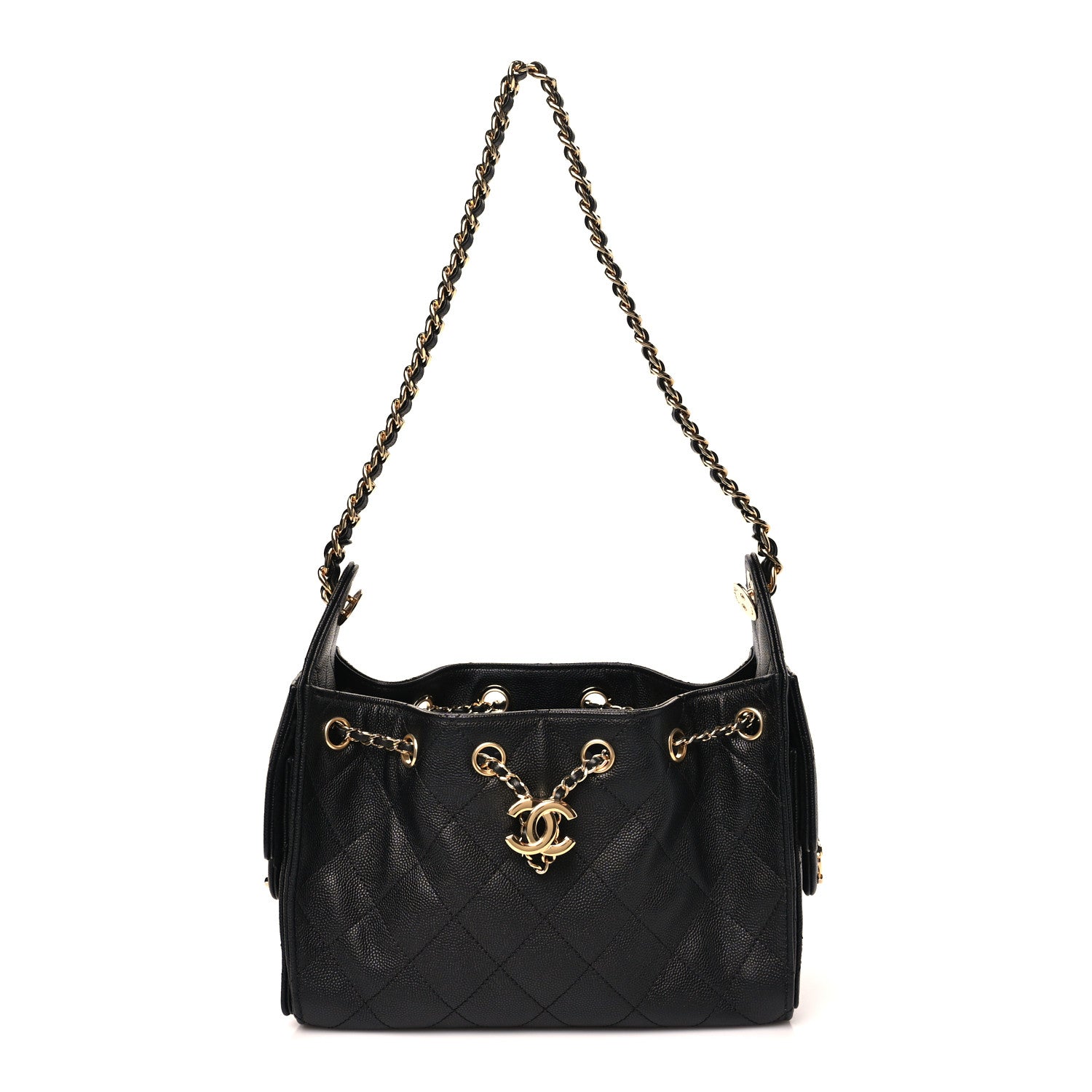 Caviar Quilted Mini Chanel 25 Handbag Black