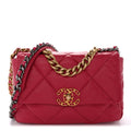 Goatskin Quilted Medium Chanel 19 Flap Pink