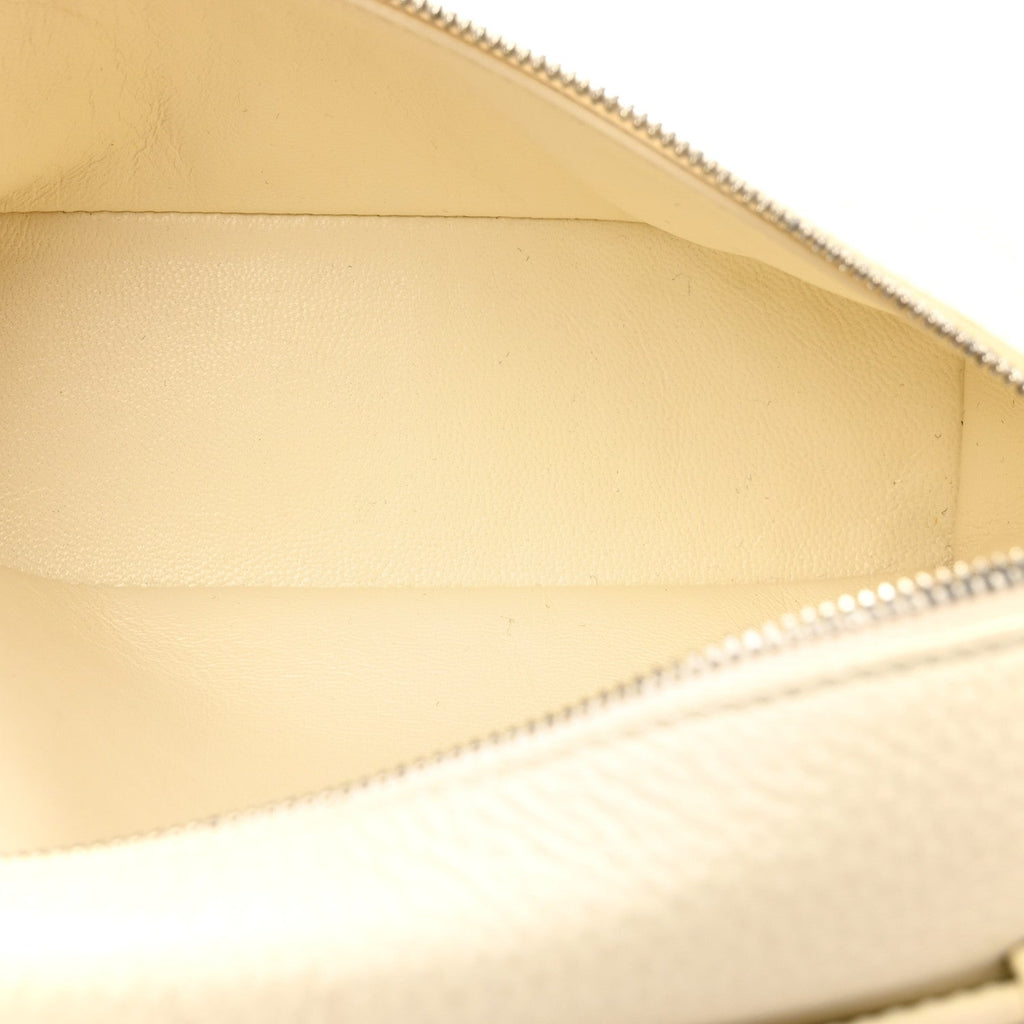Grained Calfskin L19 Extra Pocket Pouch Whisper White