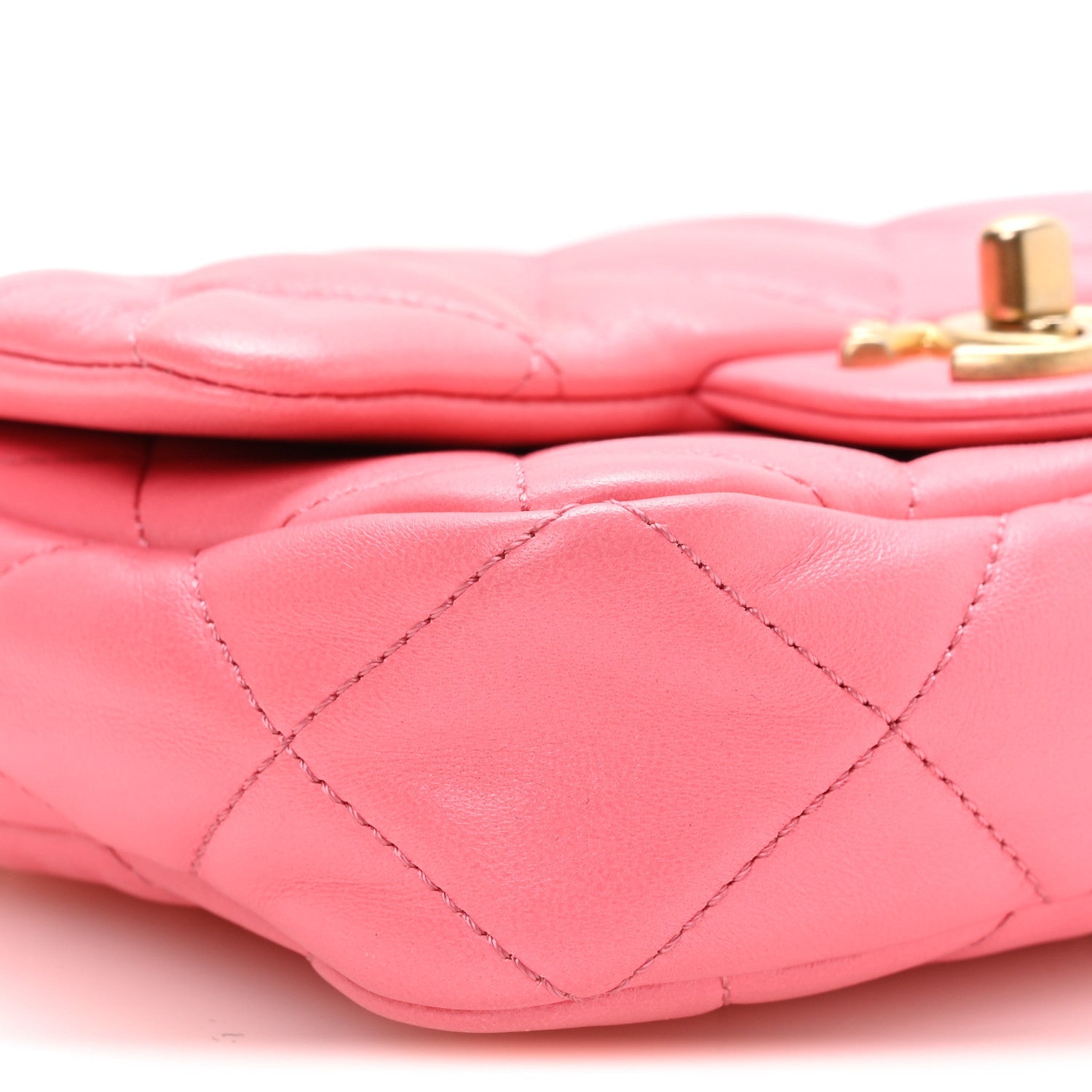 Lambskin Quilted Mini Funky Town Flap Pink