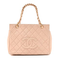 Lambskin Quilted Petit Timeless Shopping Tote PTT Beige