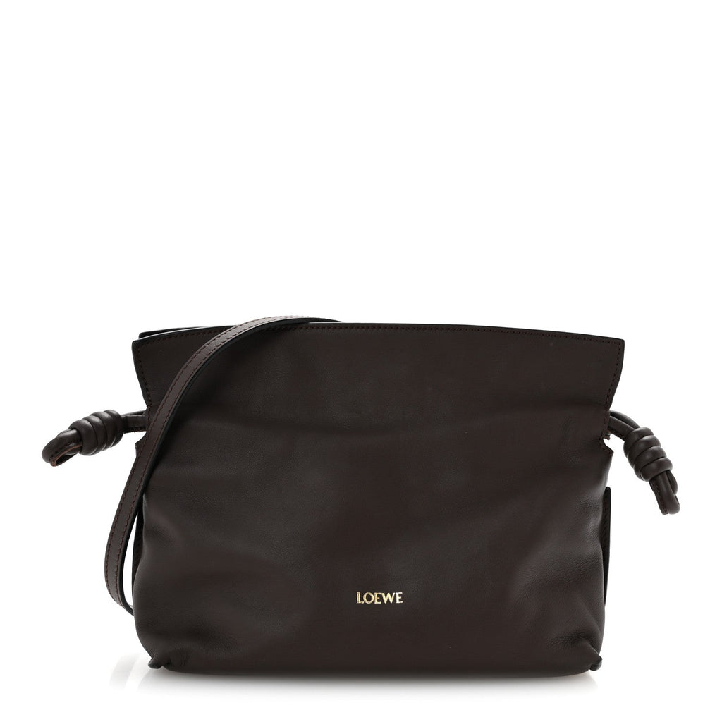 Calfskin Mini Flamenco Knot Bag Chocolate