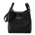 Calfskin Medium Signature Bucket Bag Black