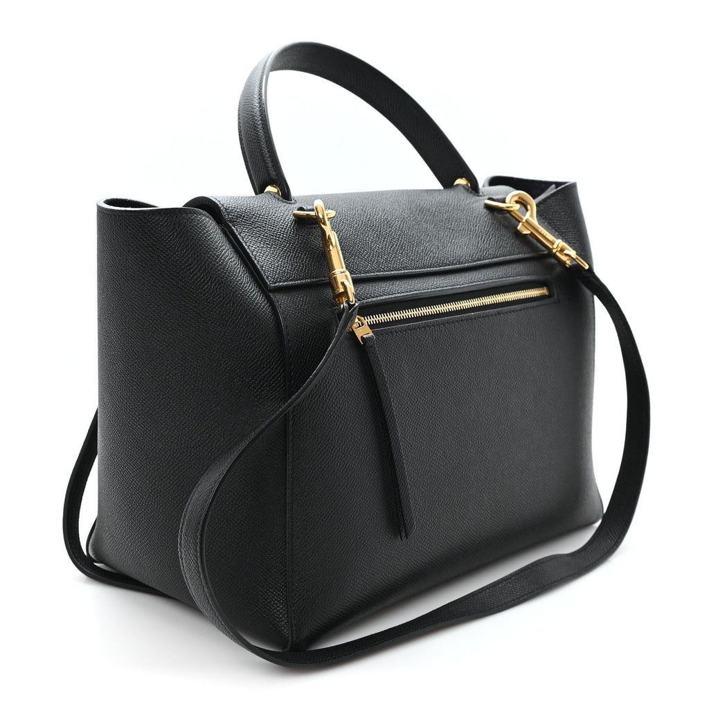 Grained Calfskin Mini Belt Bag Black