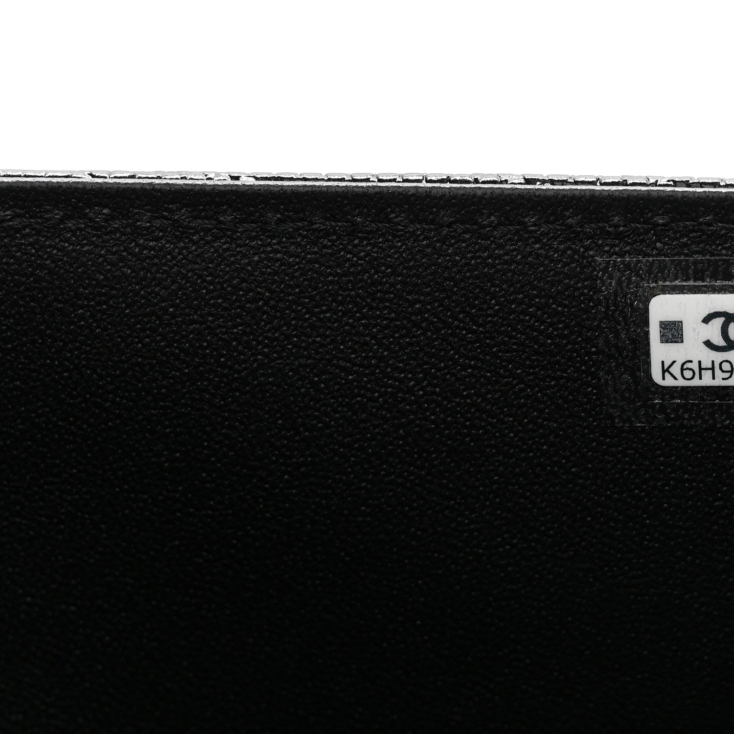 Calfskin Lizard Embossed Top Handle Clutch With Chain Black