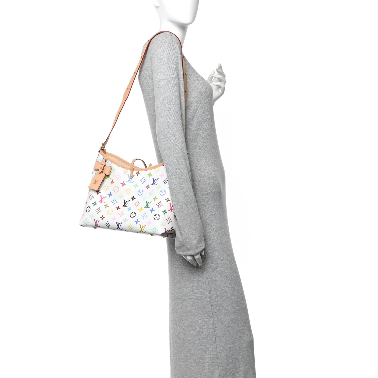 LV x TM Monogram Multicolor CarryAll PM White
