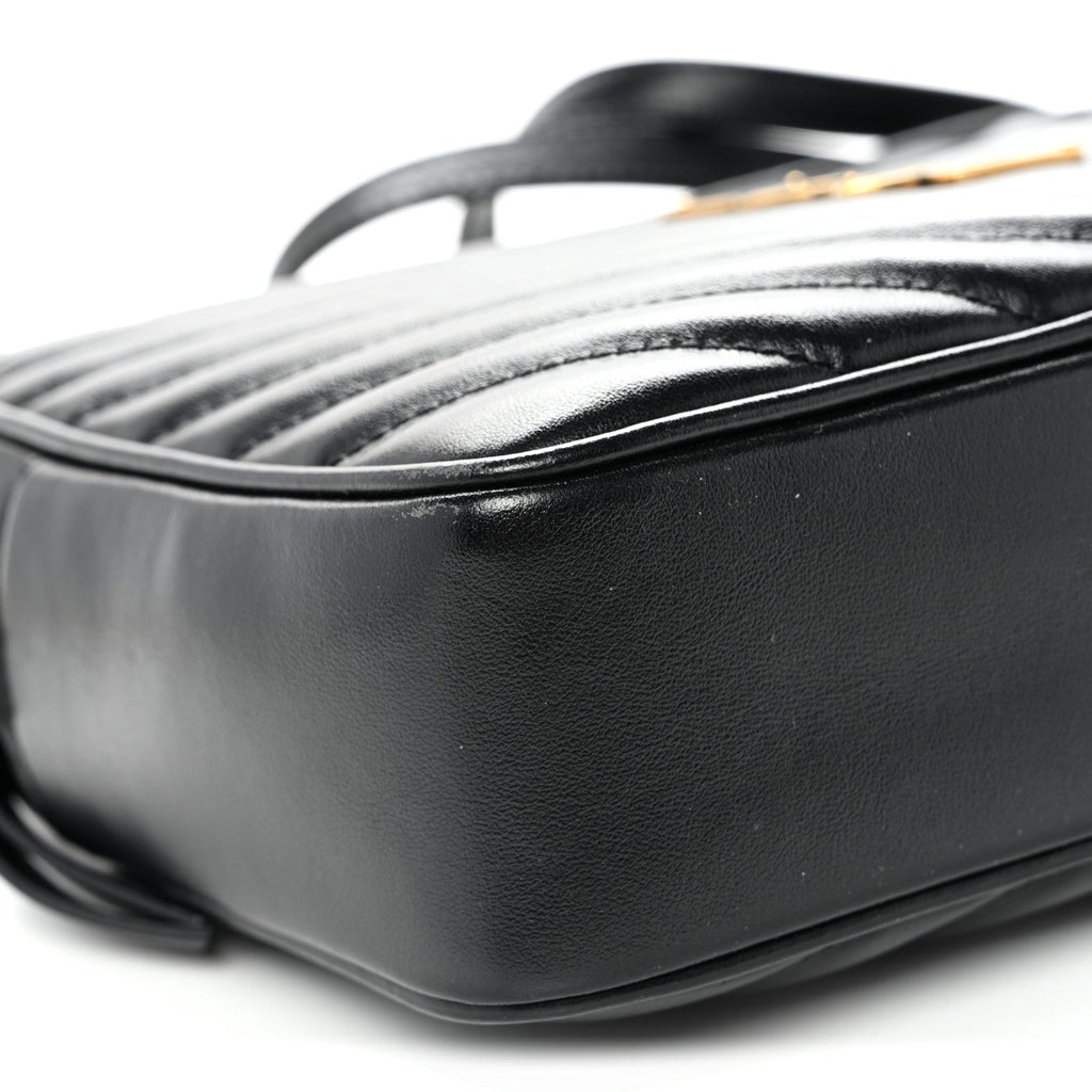 Calfskin Matelasse Monogram Lou Camera Bag Black