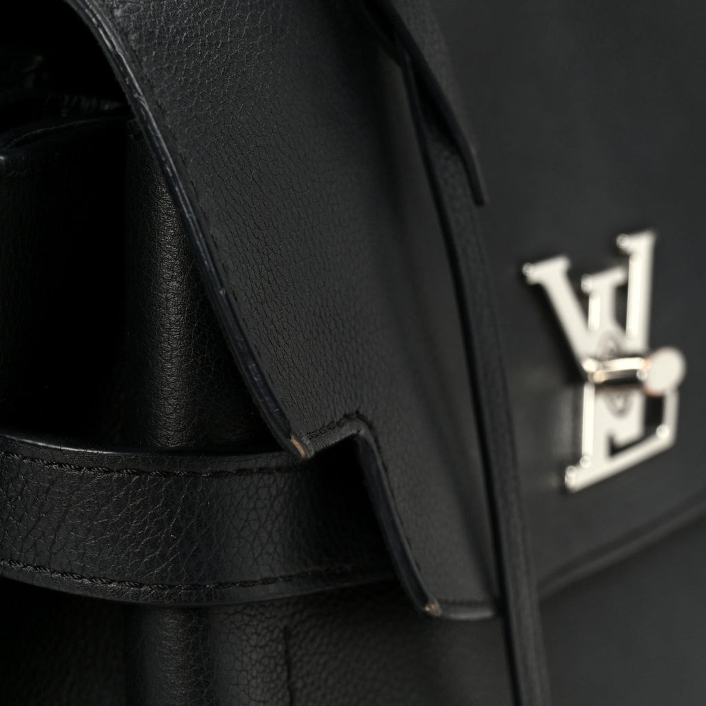 Soft Calfskin My Lockme Top Handle Black