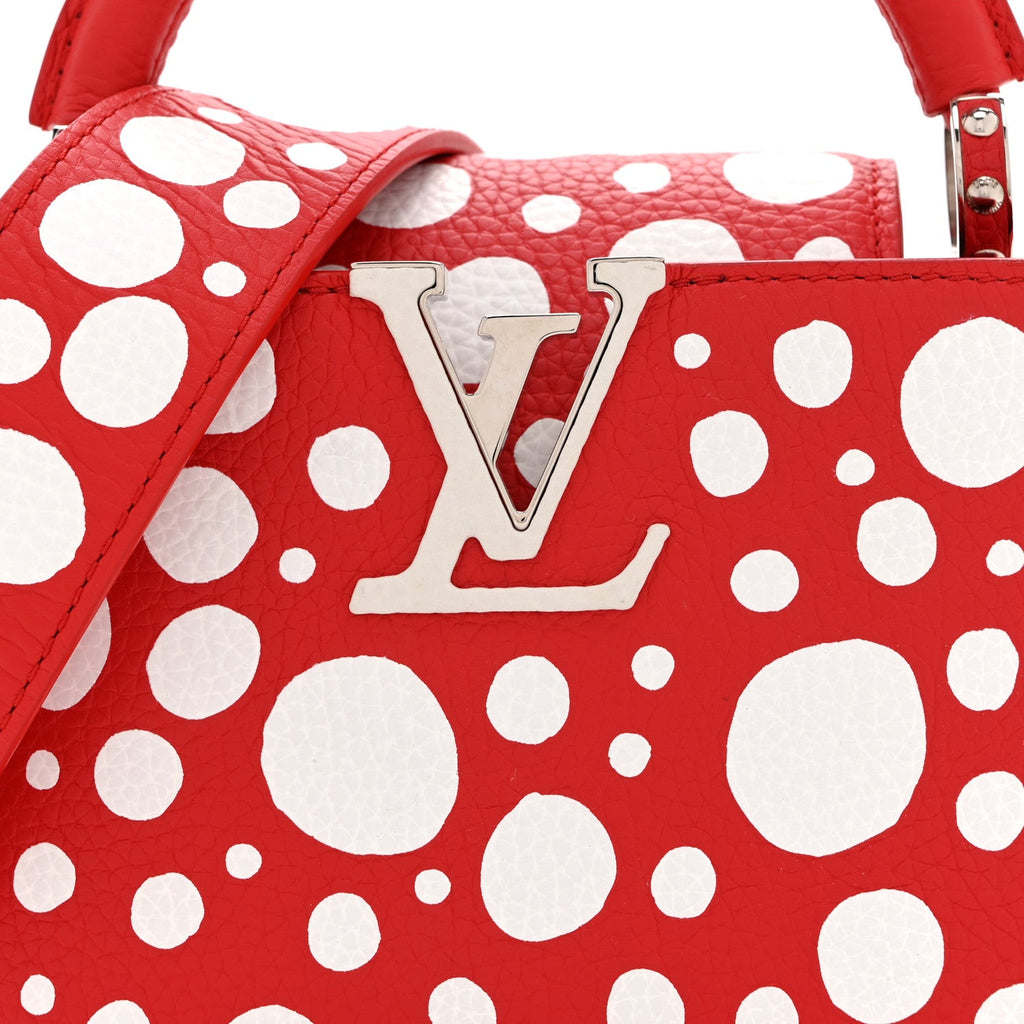 LV X YK Taurillon Capucines Mini Red White