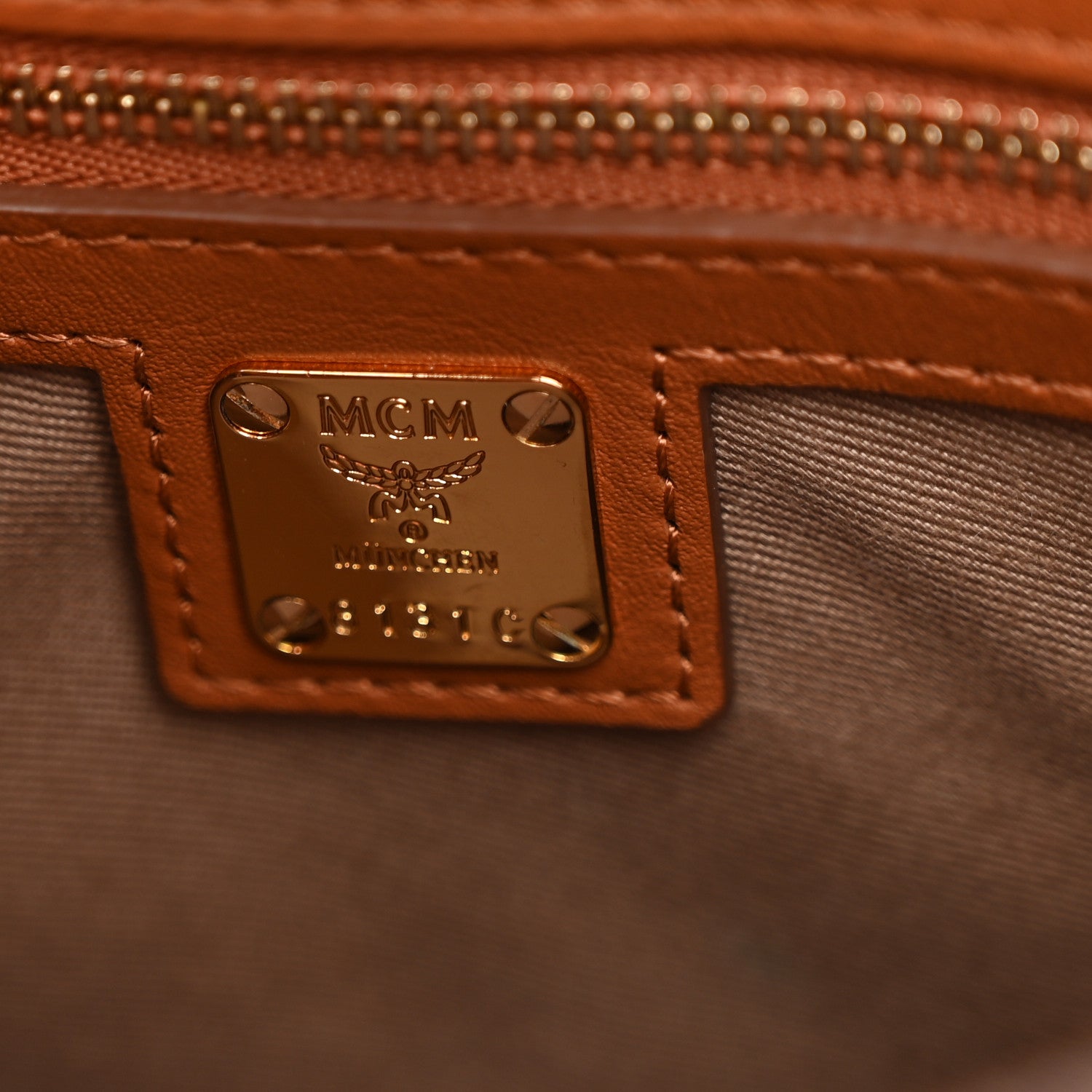 Calfskin Ottomar Monogram Essential Bucket Bag Cognac